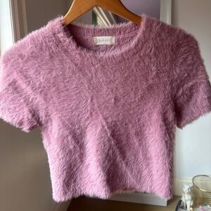 Altar'd State Soft Pink Fuzzy Sweater